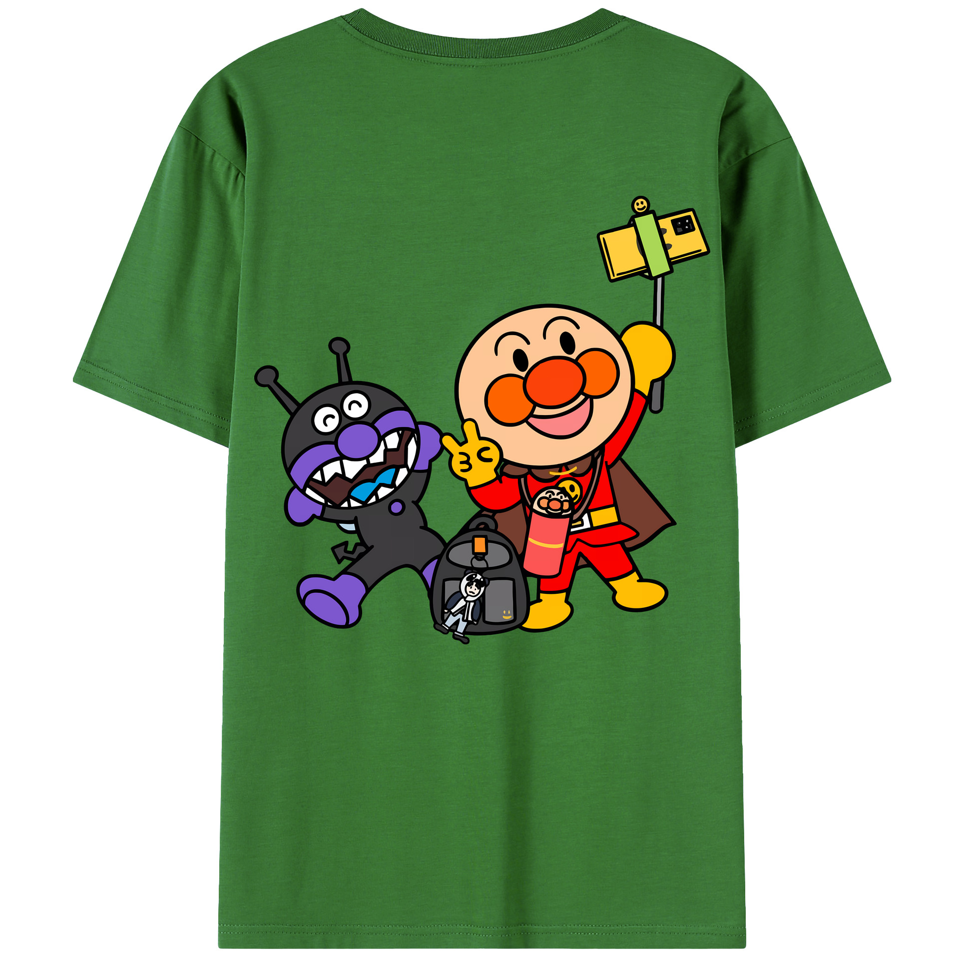 （画像用） アンパンマン Anpanman レディース半袖Tシャツ(バックプリント)